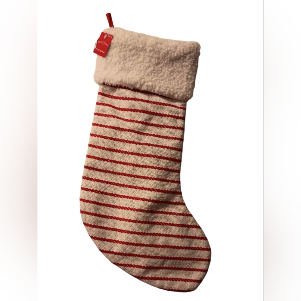 Wondershop Red and White Striped Holiday Stocking